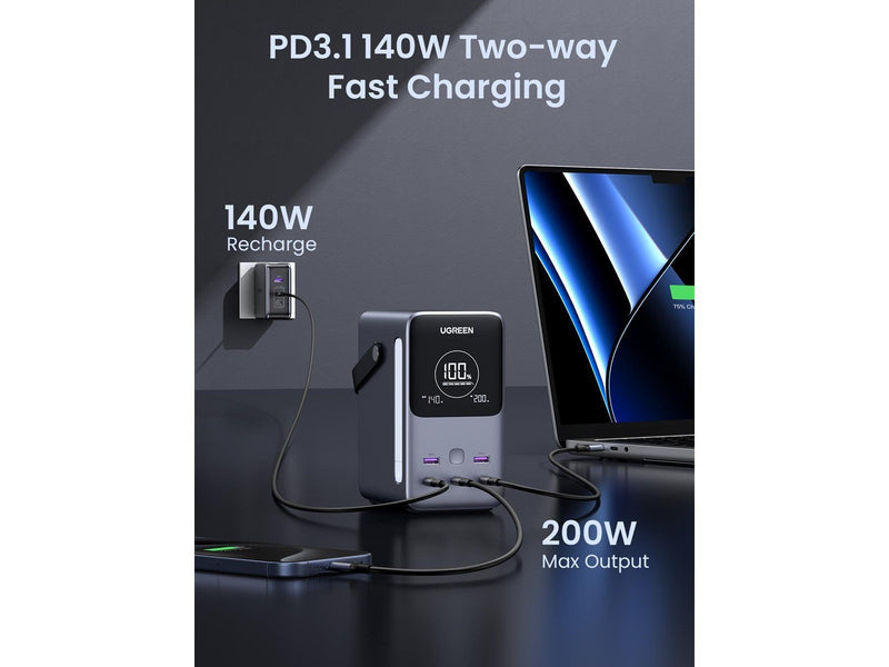 UGREEN 48000mAh 300W Fast Charging Power Bank Powerbank (Akku) - silber