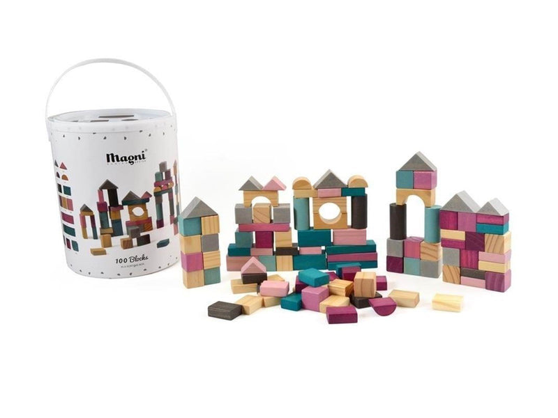 Magni - Wooden Building blocks 100 pcs