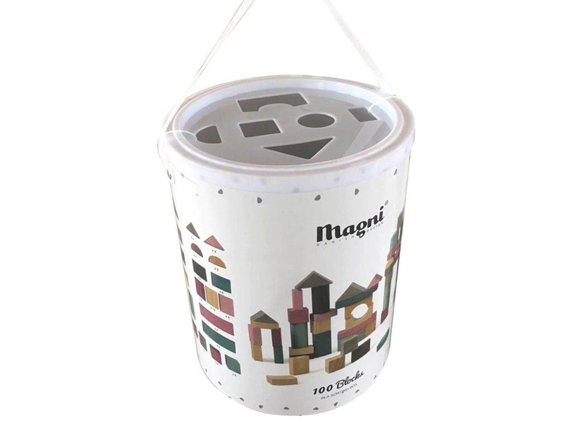 Magni - Wooden Building blocks 100 pcs