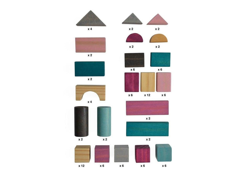 Magni - Wooden Building blocks 100 pcs