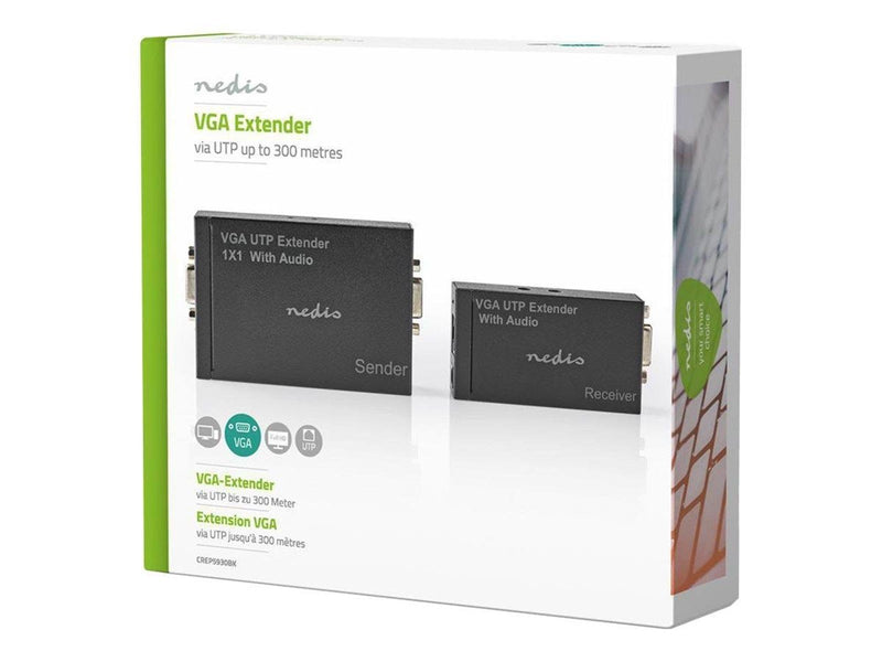 Nedis CREP5930BK - transmitter and receiver - video/audio extender - VGA