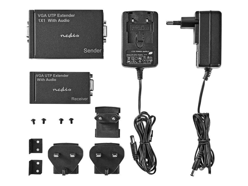 Nedis CREP5930BK - transmitter and receiver - video/audio extender - VGA