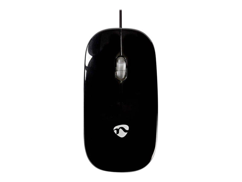 Nedis - mouse - USB - black - Maus (Schwarz)