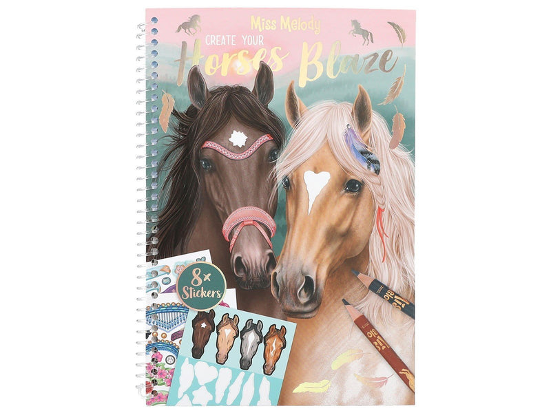 Miss Melody Create Your Horses Blaze Colouring Book