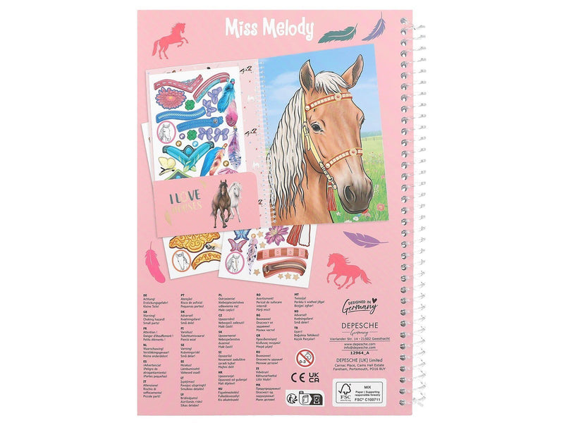 Miss Melody Create Your Horses Blaze Colouring Book