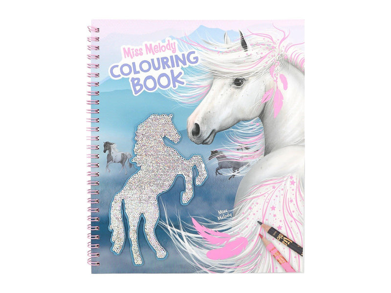 Miss Melody Colouring Book With Reversible Sequins