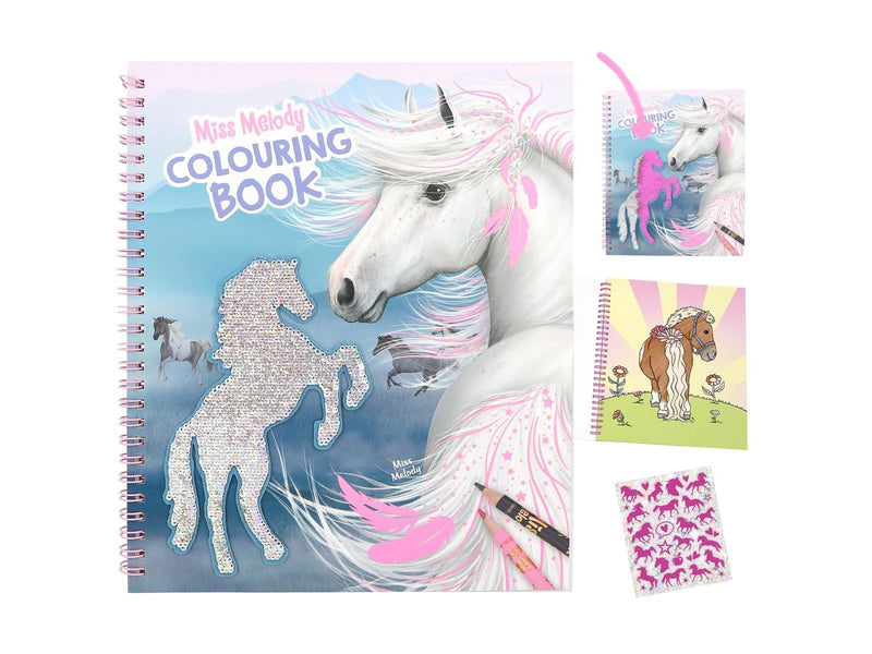 Miss Melody Colouring Book With Reversible Sequins