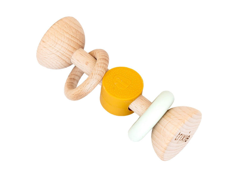 Trixie Baby Wooden Silicone Rattle - Mr. Lion