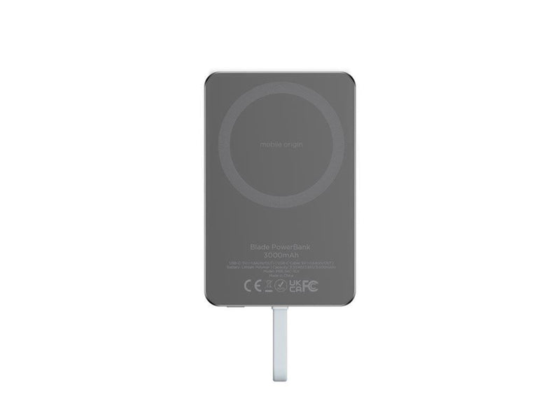 Mobile Origin Blade PowerBank 3000mAh grey Powerbank (Akku) - Grau - 3000 mAh