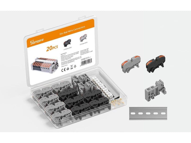 Sonoff DIN Rail wire connector set (20 pcs)
