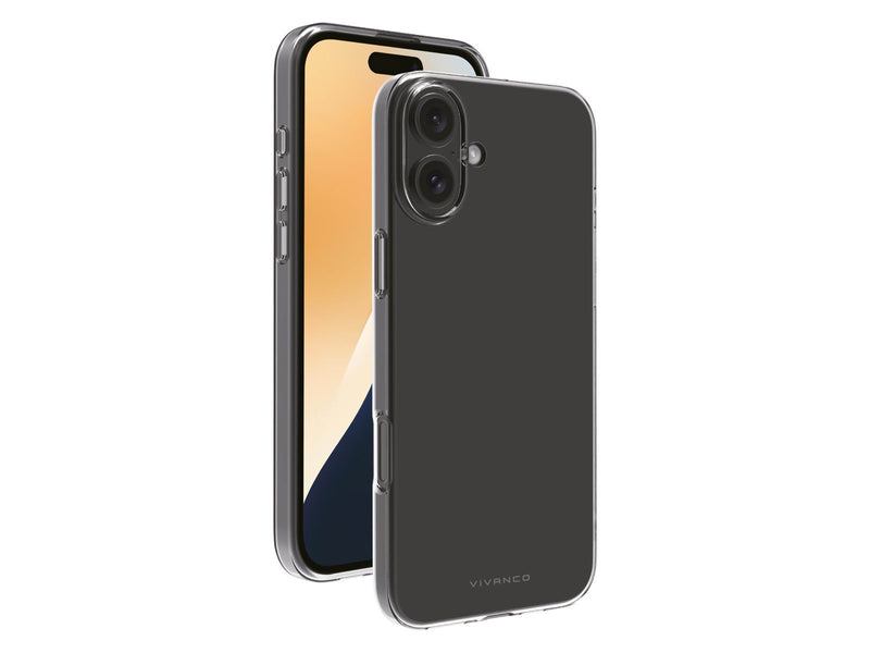 Vivanco Slim TPU Cover for iPhone 16 Plus - Clear