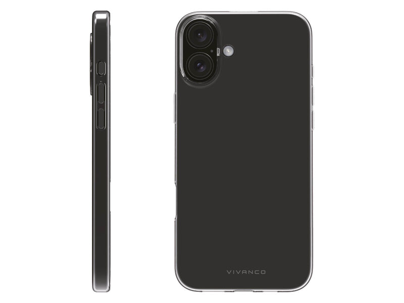Vivanco Slim TPU Cover for iPhone 16 Plus - Clear