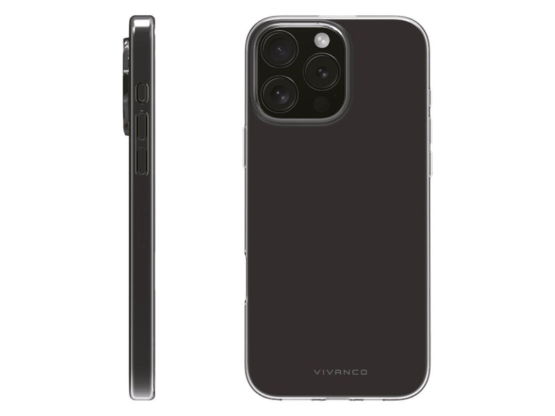 Vivanco Slim TPU Cover for iPhone 16 Pro Max - Clear