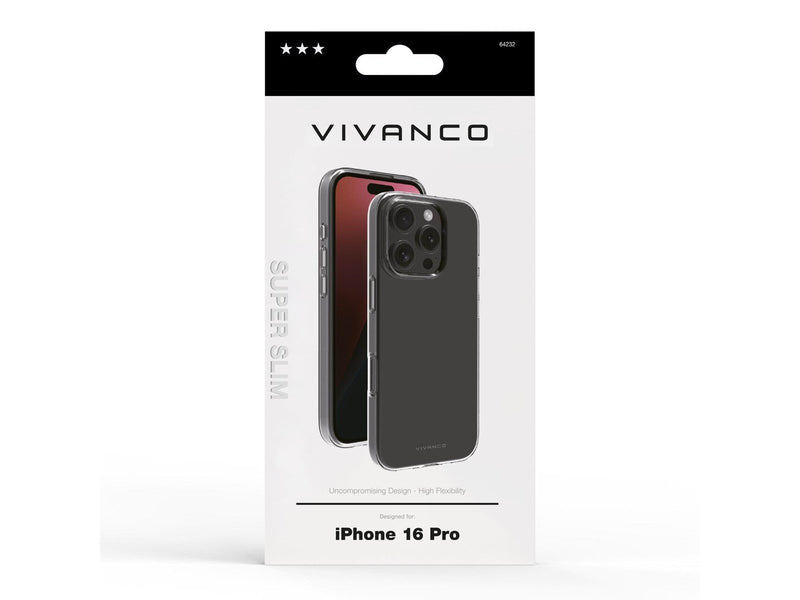 Vivanco Slim TPU Cover iPhone 16 Pro - Clear