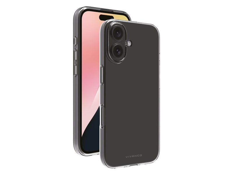 Vivanco Slim TPU Cover for iPhone 16 - Transparent