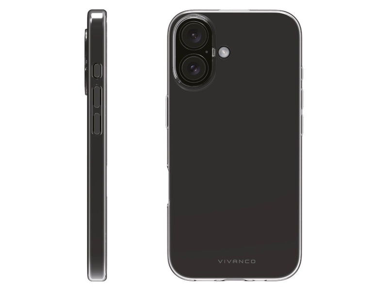 Vivanco Slim TPU Cover for iPhone 16 - Transparent