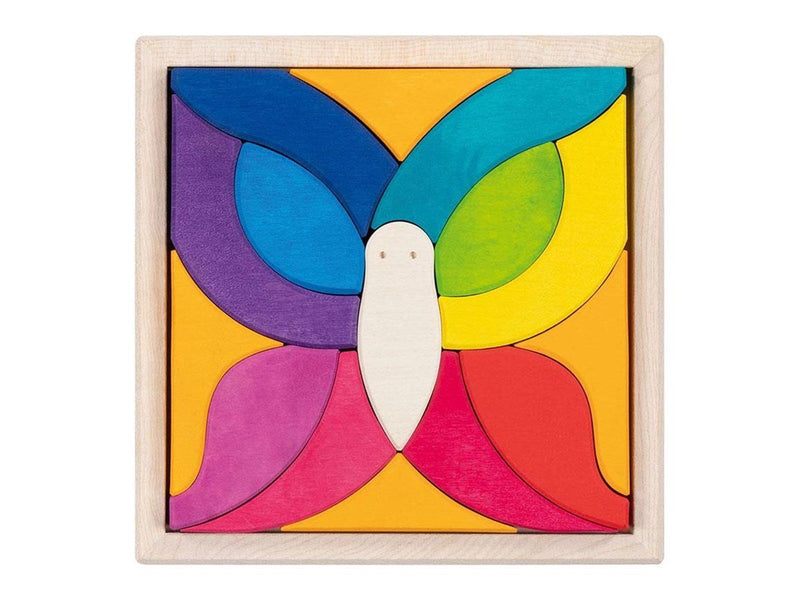 Goki Wooden Building Blocks Butterfly Mariposa 11 pieces.