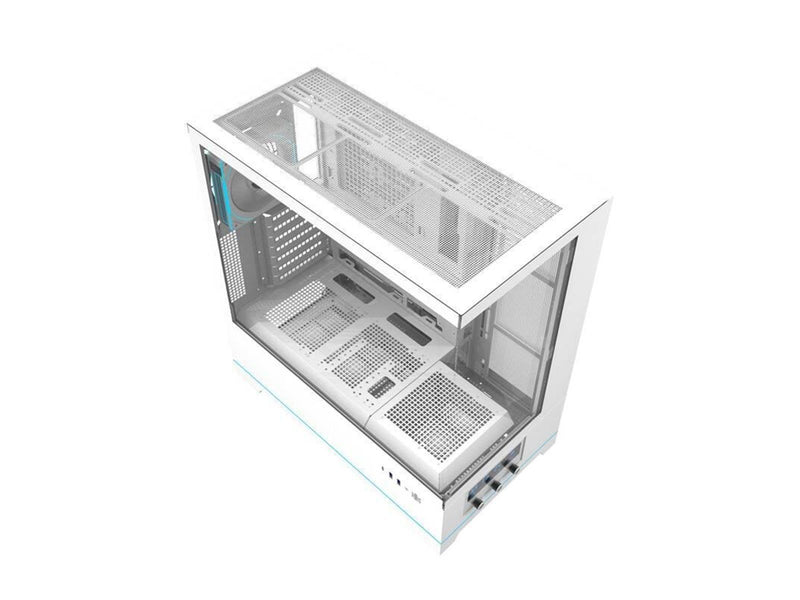 Darkflash DY451 PRO computer case with fan (white) - Gehäuse - Miditower - Weiß