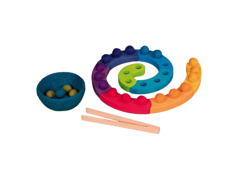 Goki Wooden Color Sorting Game Spiral 29 pcs.