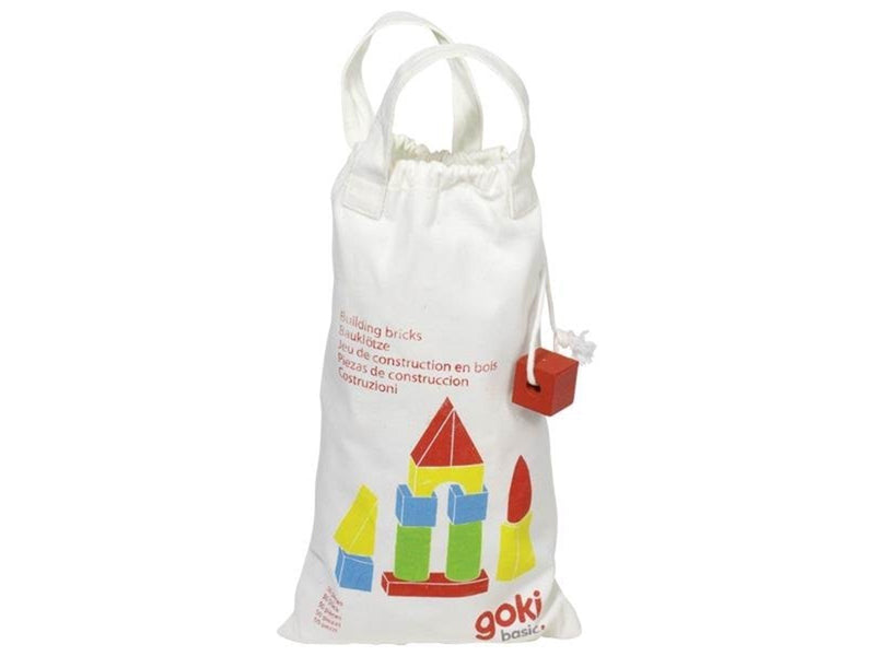 Goki Wooden Building Blocks in Bag 50pcs.
