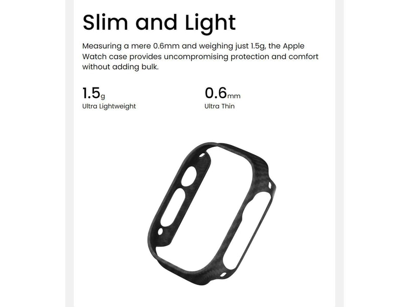 PITAKA Air case for Apple Watch 10 42 mm - black/grey