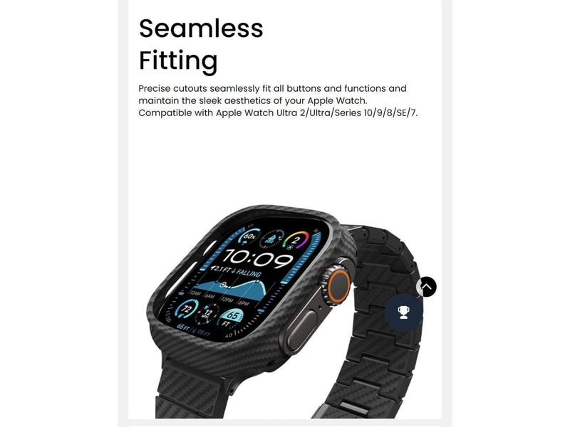 PITAKA Air case for Apple Watch 10 42 mm - black/grey