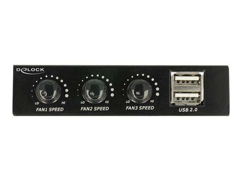 DeLOCK 3.5" Front Panel  2 x USB 2.0 and Fan Control