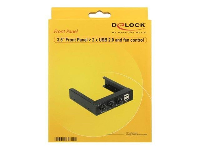 DeLOCK 3.5" Front Panel  2 x USB 2.0 and Fan Control