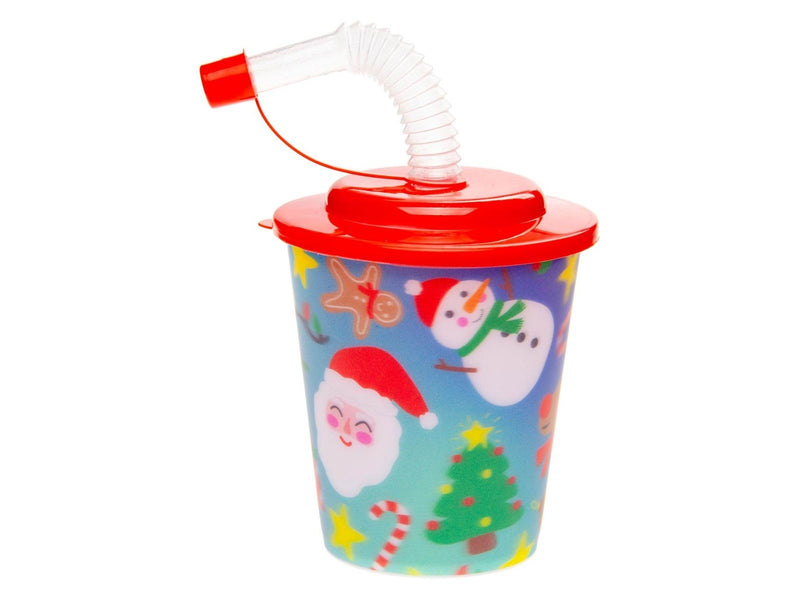 LG-Imports - Cup with Lid and Straw Christmas 12 pcs.