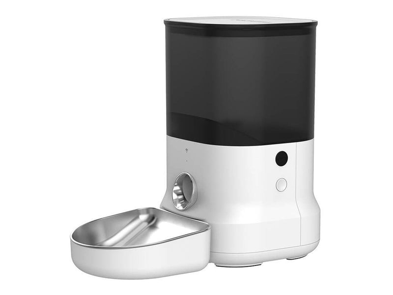 Dogness Automatic Pet Feeder with metal bowl (white)