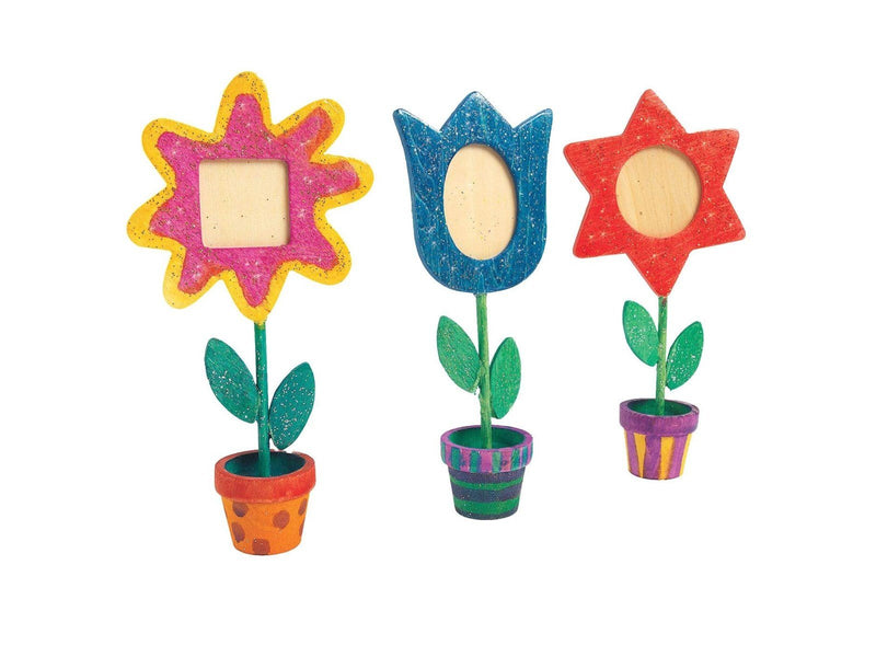 Colorations - Wooden Flower Pot Photo Frame Set of 12