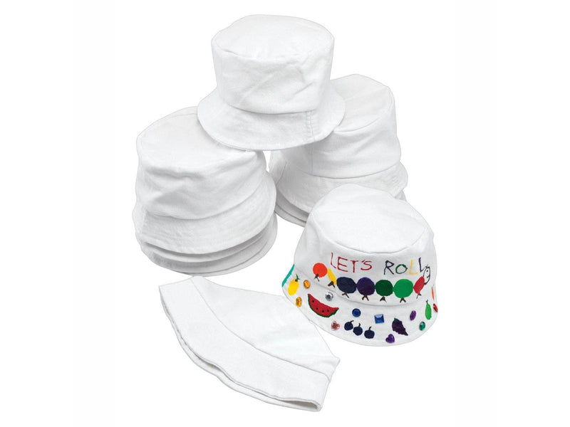 Colorations Decorate your own Canvas Fisherman Hat Set of 10