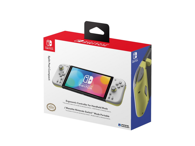 HORI Split Pad Compact (Light Gray & Yellow ) - Miscellaneous Controller - Nintendo Switch