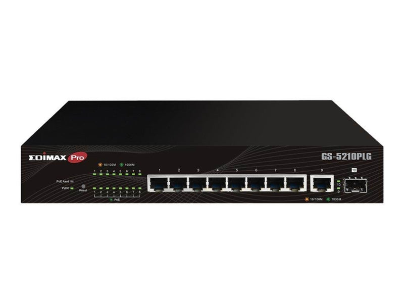 Edimax Pro GS-5210PLG - switch - 10 ports - smart - rack-mountable