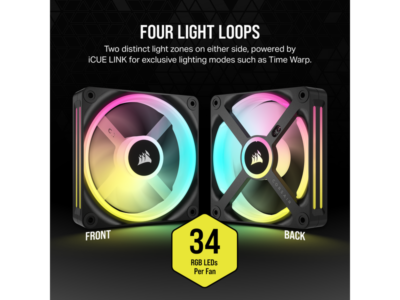 Corsair iCUE LINK QX120 RGB Starter Kit - Black