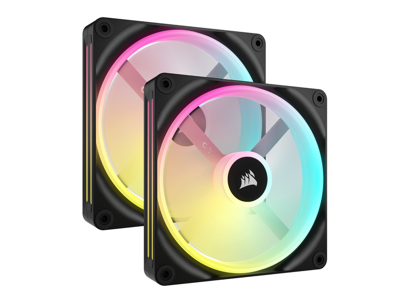 Corsair iCUE LINK QX140 RGB Starter Kit - Black - Gehäuselüfter - 140mm - Schwarz mit RGB LED - 37 dBA