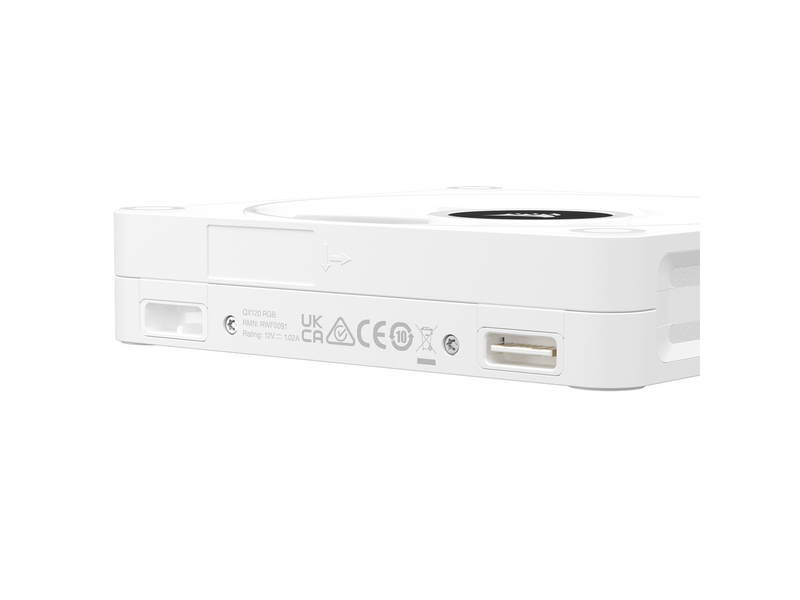 Corsair iCUE LINK QX120 RGB Expansion Fan - White - Gehäuselüfter - 120mm - Weiß mit RGB-Beleuchtung - 37 dBA