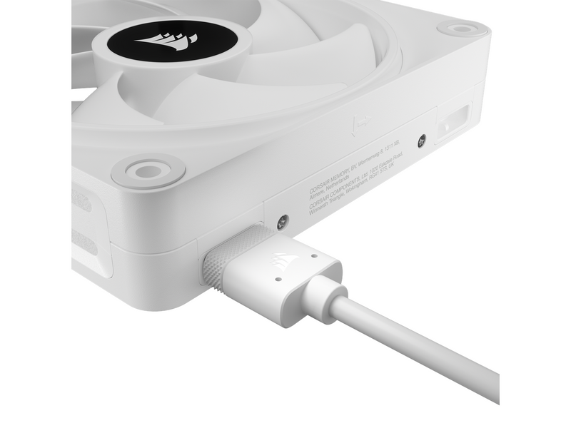 Corsair iCUE LINK QX120 RGB Expansion Fan - White - Gehäuselüfter - 120mm - Weiß mit RGB-Beleuchtung - 37 dBA