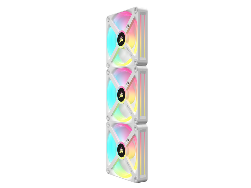 Corsair iCUE LINK QX120 RGB Starter Kit - White - Gehäuselüfter - 120mm - Weiß mit RGB-Beleuchtung - 37 dBA