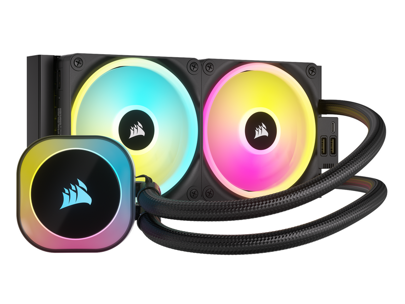 Corsair iCUE LINK H100i RGB - Black - CPU-Wasserkühlung - Max 37 dBA
