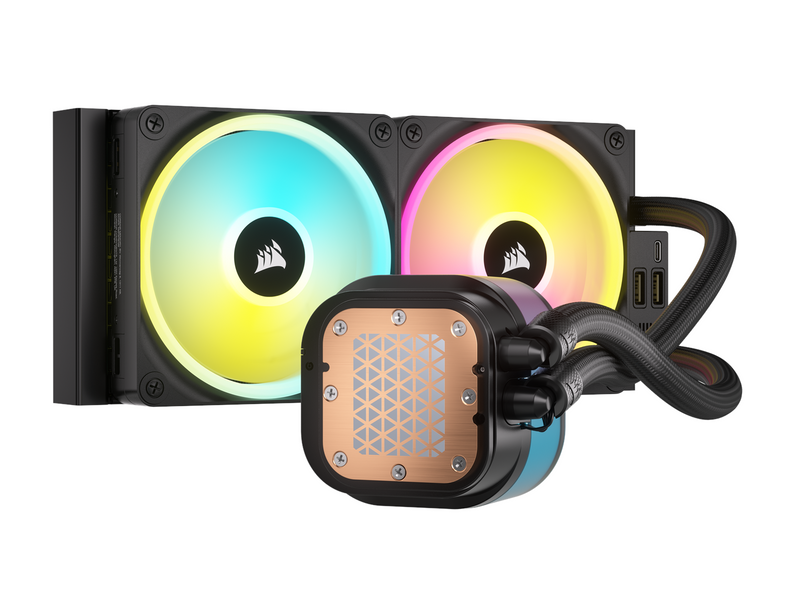 Corsair iCUE LINK H100i RGB - Black - CPU-Wasserkühlung - Max 37 dBA