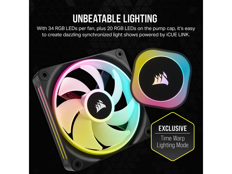 Corsair iCUE LINK H100i RGB - Black - CPU-Wasserkühlung - Max 37 dBA