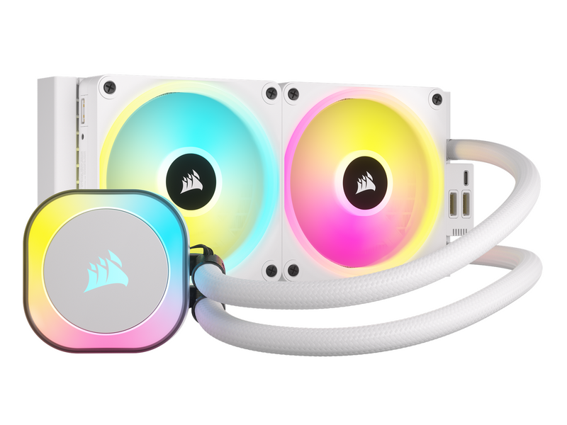 Corsair iCUE LINK H100i RGB - White - CPU-Wasserkühlung - Max 37 dBA