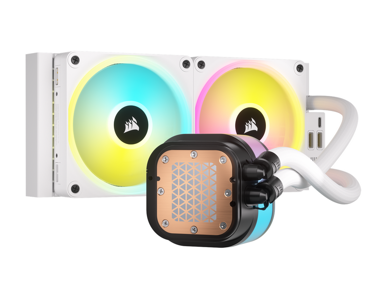 Corsair iCUE LINK H100i RGB - White - CPU-Wasserkühlung - Max 37 dBA