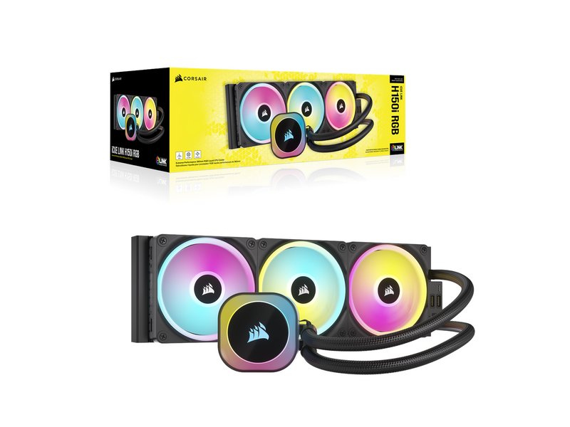 Corsair iCUE LINK H150i RGB - Black - CPU-Wasserkühlung - Max 37 dBA