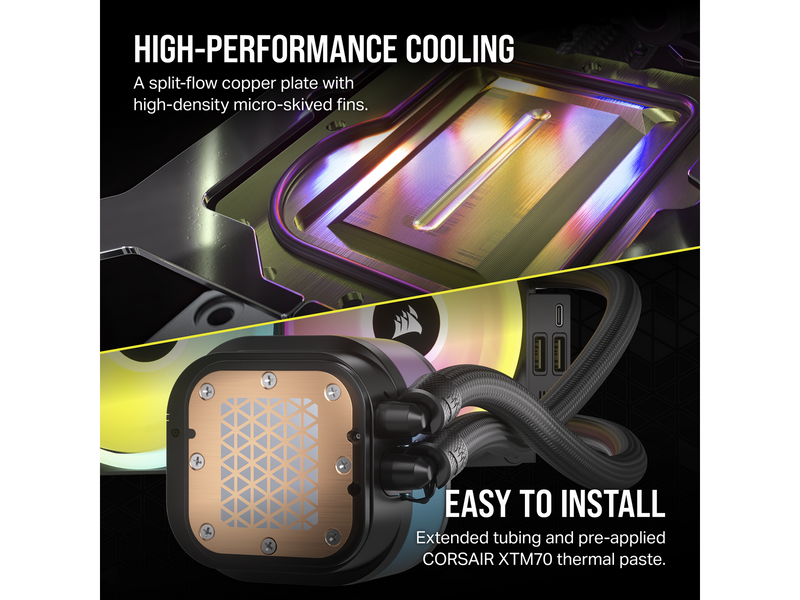 Corsair iCUE LINK H150i RGB - Black - CPU-Wasserkühlung - Max 37 dBA