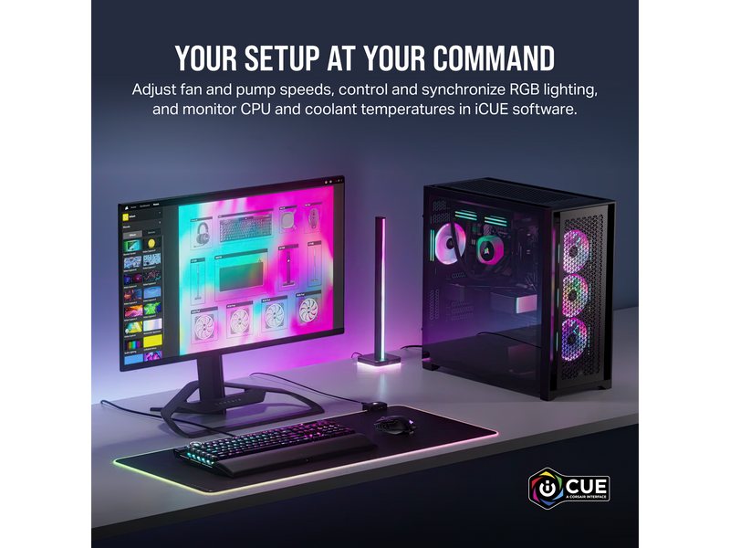 Corsair iCUE LINK H150i RGB - Black - CPU-Wasserkühlung - Max 37 dBA