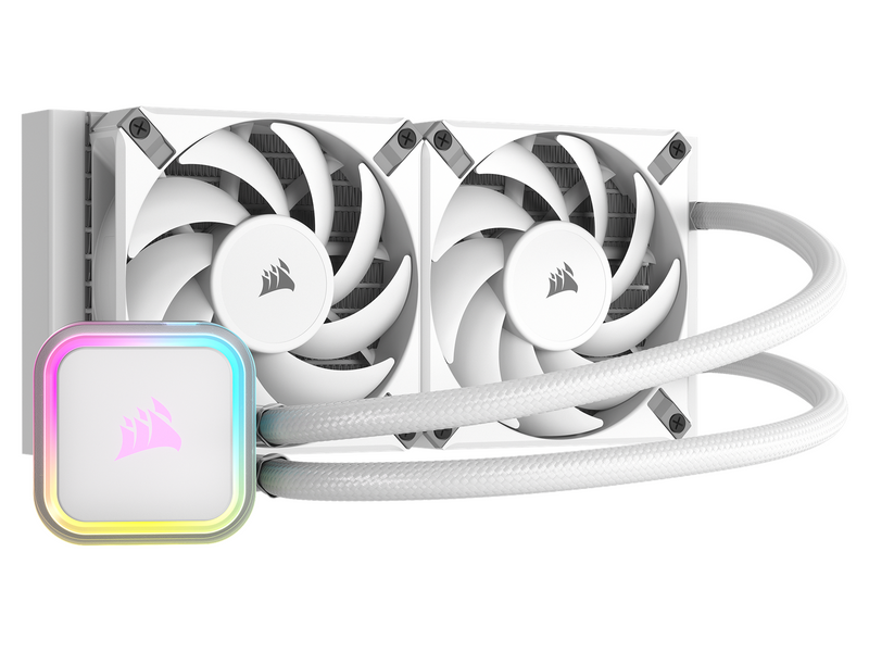Corsair iCUE H100i RGB ELITE - White - CPU-Wasserkühlung - Max 32 dBA