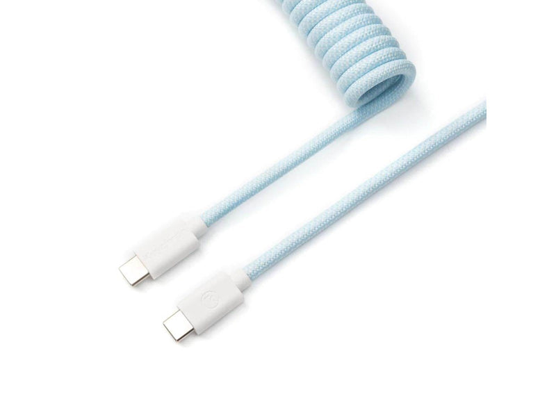 Keychron Coiled Aviator USB-C Cable Straight - Light Blue - Upgrade-Zubehör - Blau