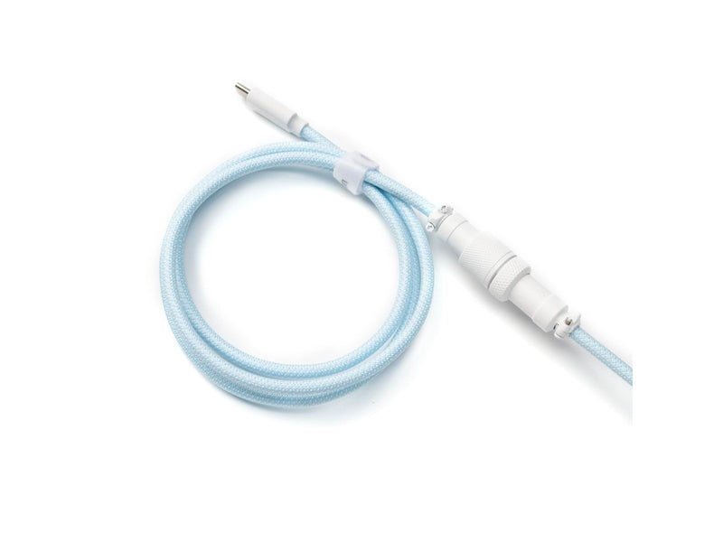 Keychron Coiled Aviator USB-C Cable Straight - Light Blue - Upgrade-Zubehör - Blau